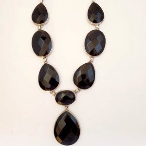 Authentic Faceted Black Onyx Necklace.